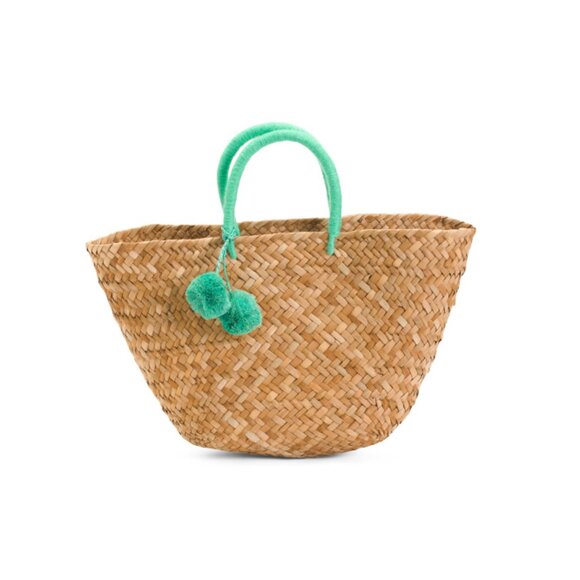 KAYU Seafoam Green St. Tropez Handcrafted Straw Tote
